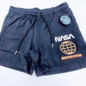 NASA Men's Medium Black Shorts NASA Exploration Curiosity Officially License New